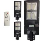 luminaria Solar Led 240w Poste KIT 3UND Controle e Sensor Paredes Barras Ruas Iluminaçao Jardins