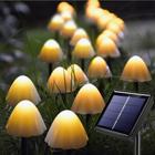 Luminária Solar Mushroom de Jardim Área Externa Casa Campo Luz Energia Solar 3,5m Com 12 Leds
