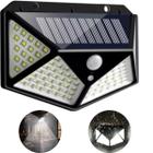 Luminária Solar Parede 100 Leds - Ideal Jardim E Garagem