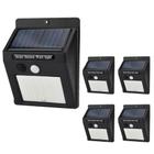 Luminaria Solar Parede 25 Leds Externa 5 Unidades