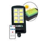 Luminária Solar Refletor Poste 150w com Controle e Sensor de Presença Luz Led P/ Jardim Quintal