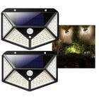 Luminaria Solar Sensor Detecta Presença 100 Led 3 Funçoes Lampada A prova Dagua Iluminaçao Externa Casa Garagem Rua Segurança