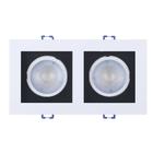 Luminária spot frame embutir quadrado recuado led 2xmr16 10w