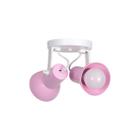 Luminaria Spot Kids Quarto Infantil Rosa 2 Lâmpadas