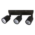 Luminária spot led direct mr16 base linear 3x4w - preto