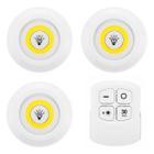 Luminária Spot Led Sem Fio Kit Com 3 Controle Remoto Incluso