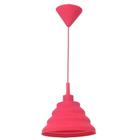 Luminaria teto silicone spring shape pink 24 x 24 x 14 cm