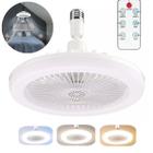 Luminária Ventilador De Teto Pequena Branco Led Luz Fria Silenciosa E27