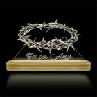 Luminárias de Mesa abajur de Acrílico com iluminação em LED 3D Criativas