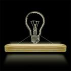 Luminárias de Mesa abajur de Acrílico com iluminação em LED 3D Criativas