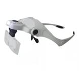 Lupa Profissional 9892B1 Magnifier Com Pala 2 Leds 5 Lentes