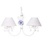 Lustre 2L Primavera Lilás 2 Flores G Lilás Quarto Bebê Infantil Menina - Potinho de Mel