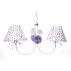 Lustre 2L Primavera Transparente 2 Flores G Lilás Quarto Bebê Infantil Menina