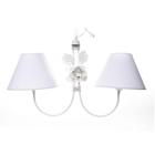 Lustre 2L Simples 2 Flores G Branco Quarto Bebê Infantil Menina Menino - Potinho de Mel