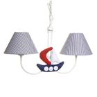 Lustre 2L Simples Com 2 Barcos Náutico Quarto Bebê Infantil - Potinho de mel