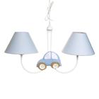 Lustre 2L Simples Com 2 Carrinhos Quarto Bebê Infantil