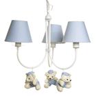 Lustre 3L Ariel Com 3 Ursinhos De Boné Quarto Bebê Infantil - Potinho de mel