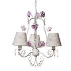 Lustre 3L Garden Rosa Quarto Bebê Infantil Menina - Potinho de Mel