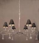 Lustre 6 Lamp. G9- Cromado/Cupula Preta