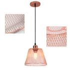 Lustre Abajur Cupula Pendente Metal Aramado Ambiente Casa Decoraçao Quarto Sala Iluminaçao Lampada Teto Luz