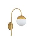 Lustre Arandela Bola 15cm Globo Dourado Fosco 221 - ILUMINAMUNDO