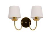 Lustre Arandela Dupla Cúpula Cone Dourado Gold Redondo 216/2 - IluminaMundo