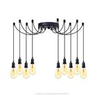 Lustre Aranha com 9 Pendentes (2m cabo preto+ soquetes + canopla) - Trybo Design