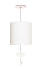 Lustre Bailarina Com Cristal Quarto Menina 25x25 Branco - Tom Luz