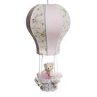 Lustre Balão Cintura Ursa Rosa Quarto Bebê Infantil Menina - Potinho de mel