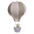 Lustre Balão Grande Bege Com Ursinho Quarto Bebê Infantil