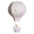 Lustre Balão Grande Rosa Com Ursinha Quarto Bebê Infantil