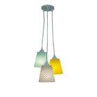 Lustre Bebê Cacho Chevron Cinza, Verde Água E Amarelo