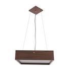 Lustre Bonadri Wood Quadrado 25Cm Pendente Madeira Imbuia