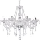 Lustre Clássico Cristal K9 Candelabro 8 Braços