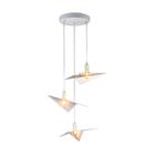 Lustre com 3 Pendentes Flying - Branco - Trybo