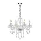 Lustre cristal candelabro 6 braços - 8124-6l prata