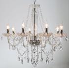 Lustre Cristal K9 Anjou Bella Transparente 8 Braço JF018C + lâmpadas completo St756