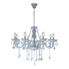 Lustre Cristal k9 candelabro 8 braços Preto Maria Tereza - Prime Luz