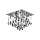 Lustre Cristal Pião Quadrado 5XG9 35X35cm Ascar