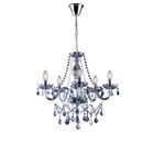 Lustre Cristal Sala Legítimo Candelabro Maria Tereza 5 Braços Luxo Fumê 110V 220V (Bivolt)