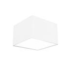 Lustre Cupula Dome Quadrado 30x20cm Branco