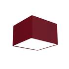 Lustre Cupula Dome Quadrado 30x20cm Vermelho - MARRYLUZ