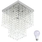 Lustre De Cristal Acrilico Marrycrilic com Lâmpada 6000K