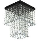 Lustre De Cristal Acrilico Marrycrilic Preto Belissimo!