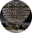 Lustre De Cristal k9 Meia Lua Para Sala De Estar