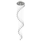 Lustre de Cristal Legitimo Espiral 33cm Pé Direito Duplo Vão de Escada Sala Alta Mesa E33 Com Lampadas Led - Arevo Iluminação