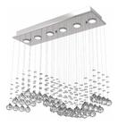 Lustre de Cristal Legitimo Onda 62X19cm Sala de Estar Mesa Jantar Living L304 - Arevo Iluminação