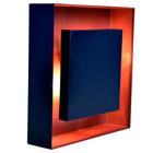 Lustre De Luz Indireta Sobrepor 25x25 Preto Com Cobre