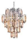 Lustre hera transparente com metal