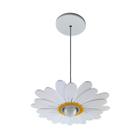 Lustre Infantil Flor Margarida Quarto Bebê Branco Iluminação - Vitrine dos Lustres